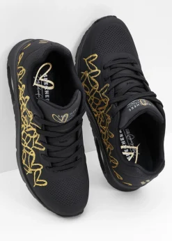 bonprix Skechers Sneakers bajos Negro-oro