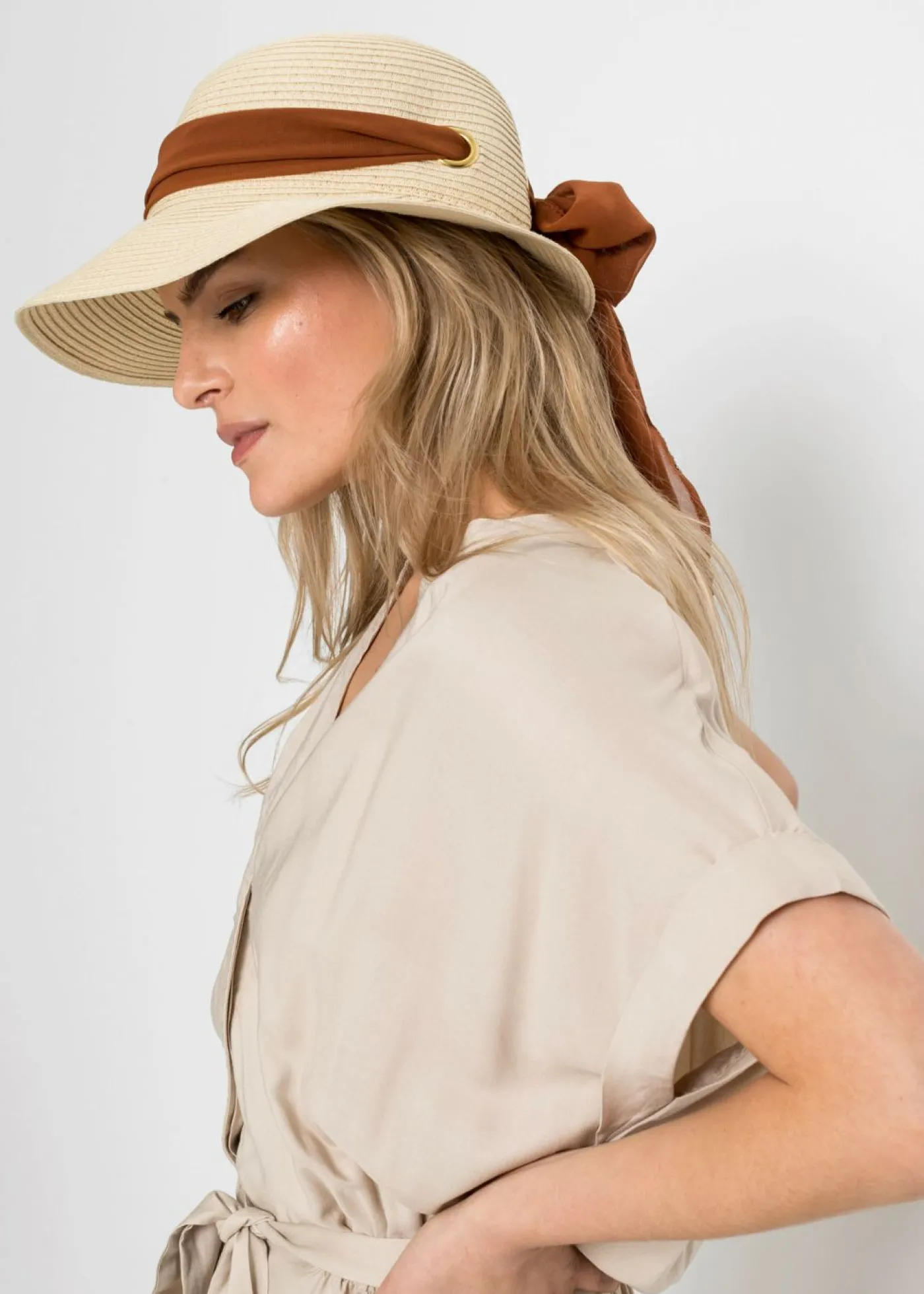 bonprix bonprix Sombrero con lazo Natural-marrón Best