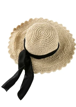 bonprix bonprix Sombrero de fibra de papel Natural-negro Hot