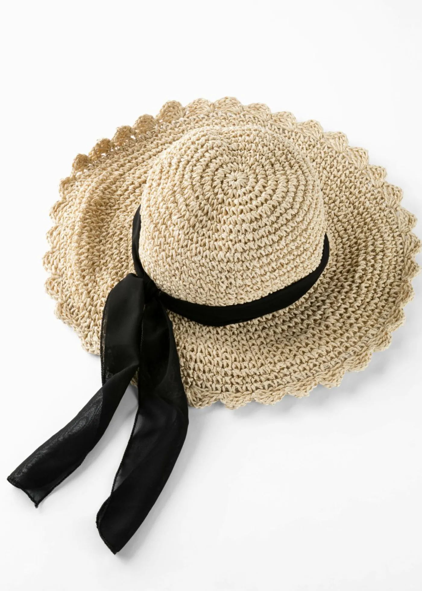 bonprix bonprix Sombrero de fibra de papel Natural-negro Hot
