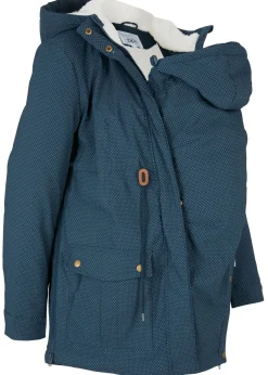 bonprix bonprix Suave chaqueta premamá/de porteo 3 en 1 Azul marino de lunares Clearance
