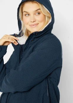 bonprix bonprix Suave chaqueta premamá/de porteo 3 en 1 Azul marino de lunares Clearance