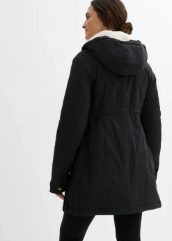 bonprix bonprix Suave chaqueta premamá/de porteo 3 en 1 Negro/blanco lana/gris oscuro con lunares Sale