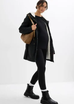 bonprix bonprix Suave chaqueta premamá/de porteo 3 en 1 Negro/blanco lana/gris oscuro con lunares Sale