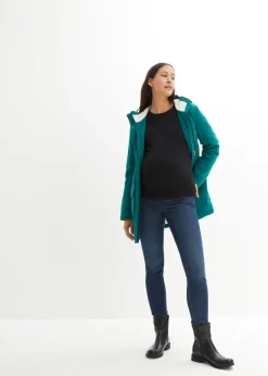 bonprix bonprix Suave chaqueta premamá/de porteo 3 en 1 verde, brillante Outlet