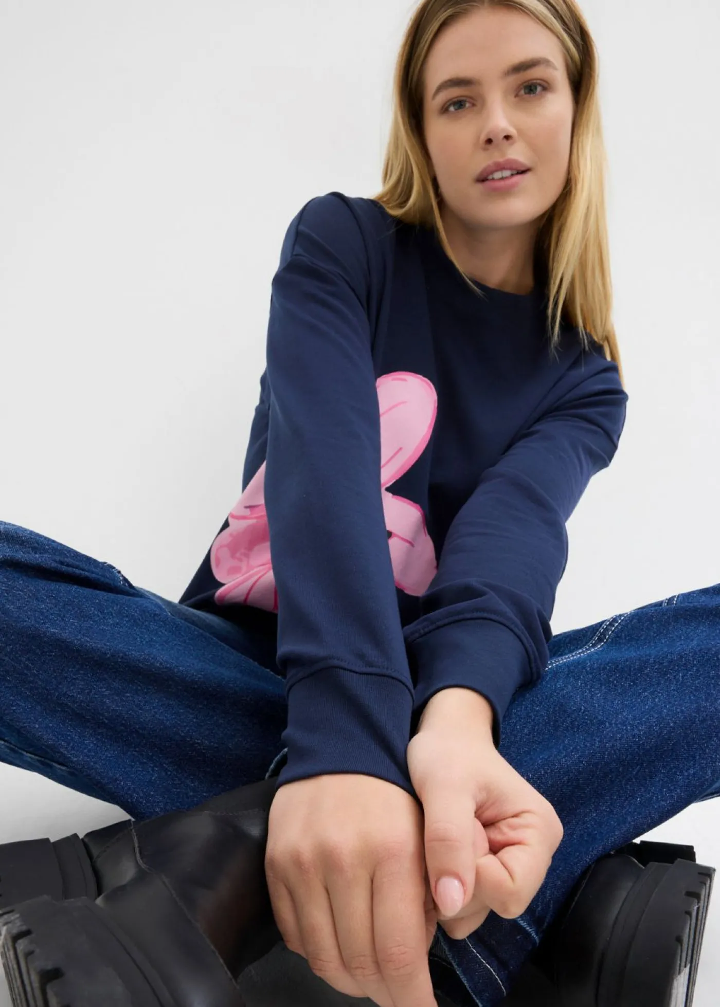bonprix bonprix Sudadera Azul marino Sale