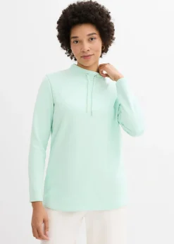 bonprix bonprix Sudadera con abertura Menta claro Outlet