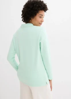 bonprix bonprix Sudadera con abertura Menta claro Outlet