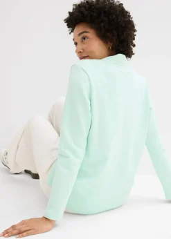 bonprix bonprix Sudadera con abertura Menta claro Outlet