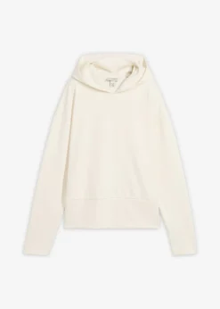 bonprix bonprix Sudadera con capucha de cómodo tejido Punto di Roma blanco perla Discount