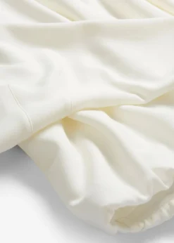 bonprix bonprix Sudadera con capucha de mezcla de viscosa ligeramente brillante Blanco lana Outlet