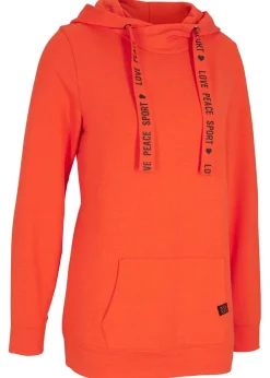 bonprix bonprix Sudadera con capucha de suave mezcla de viscosa naranja sangre Online