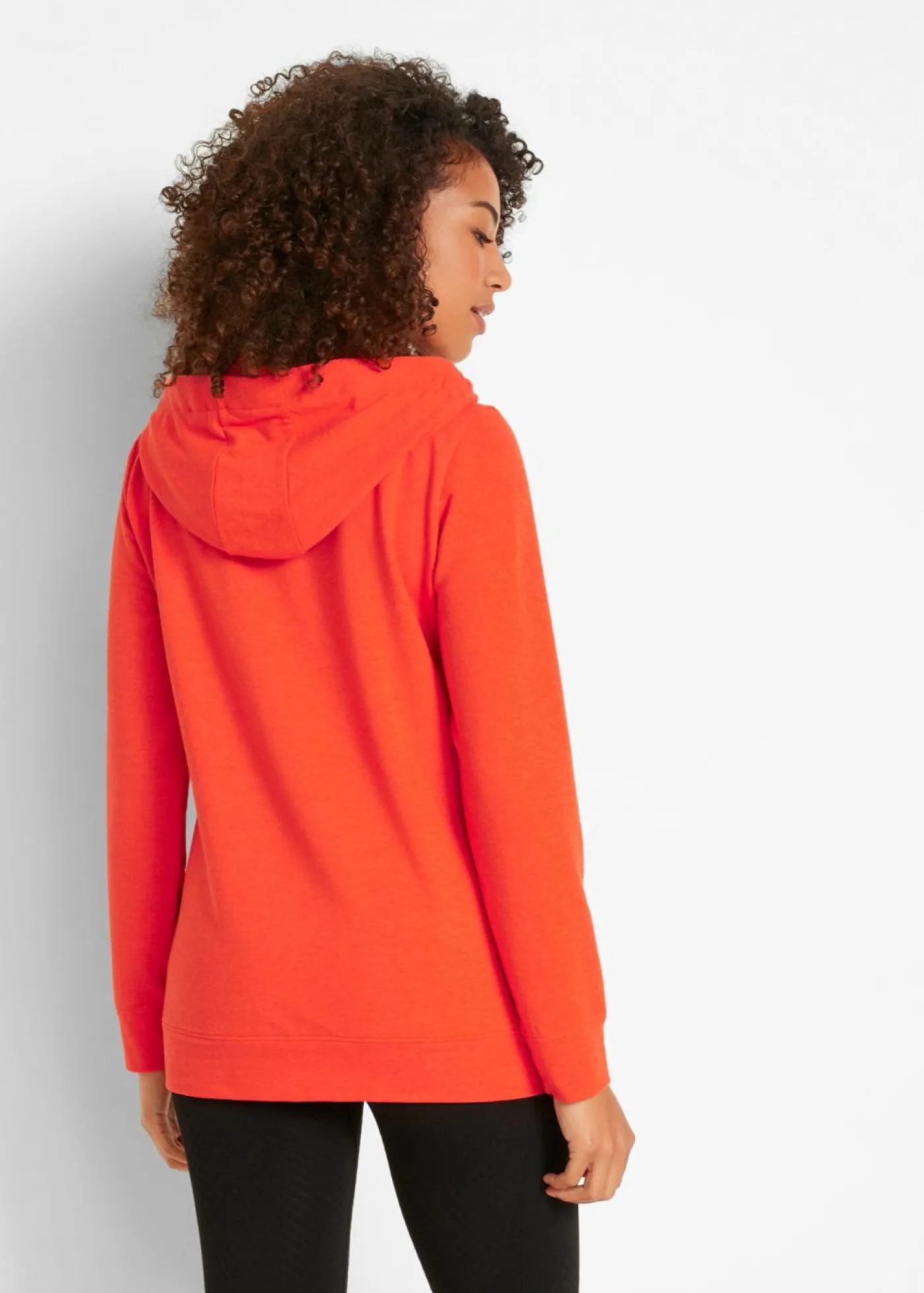bonprix bonprix Sudadera con capucha de suave mezcla de viscosa naranja sangre Online