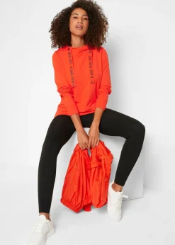 bonprix bonprix Sudadera con capucha de suave mezcla de viscosa naranja sangre Online
