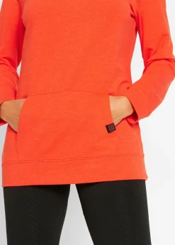 bonprix bonprix Sudadera con capucha de suave mezcla de viscosa naranja sangre Online