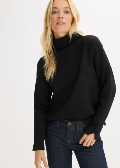 bonprix bonprix Sudadera con cuello alto Negro Online