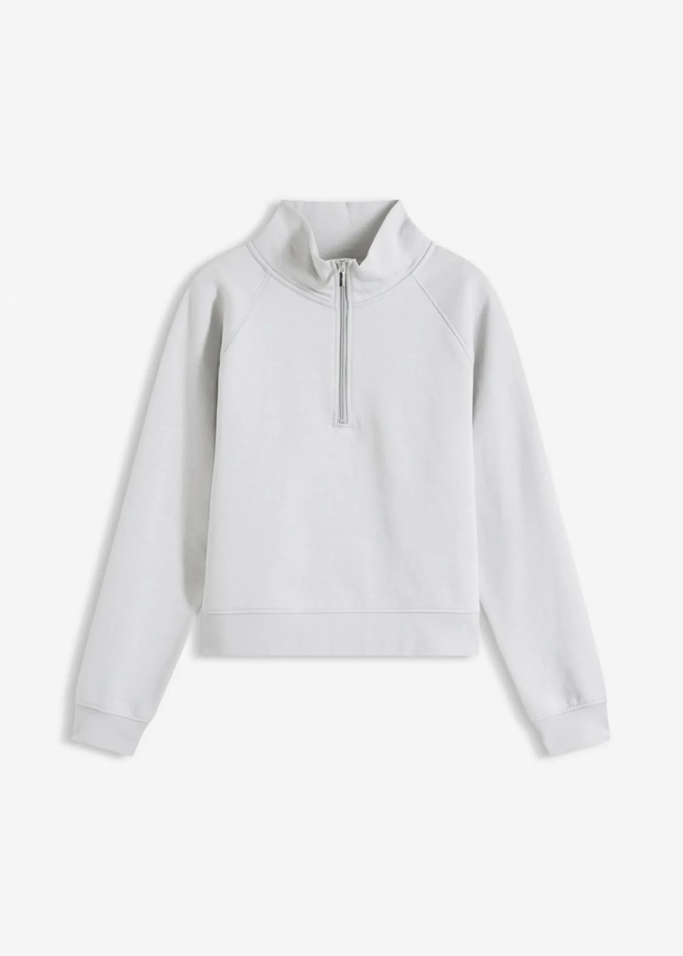 bonprix bonprix Sudadera de algodón orgánico puro Gris acero Discount