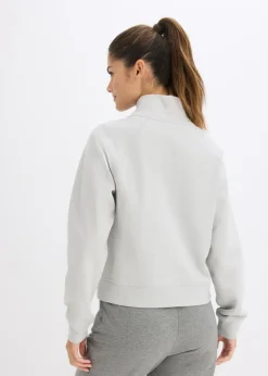 bonprix bonprix Sudadera de algodón orgánico puro Gris acero Discount