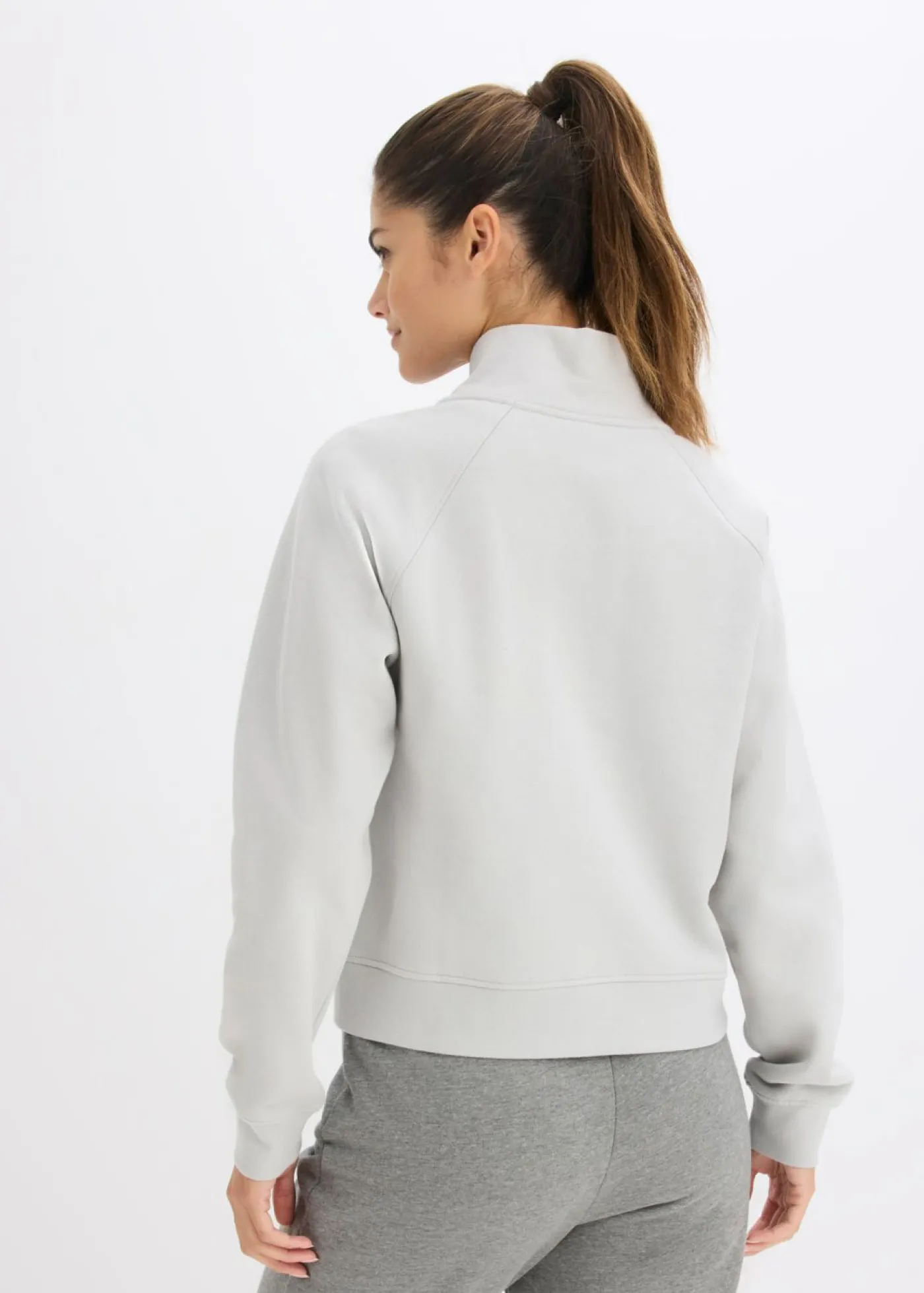 bonprix bonprix Sudadera de algodón orgánico puro Gris acero Discount