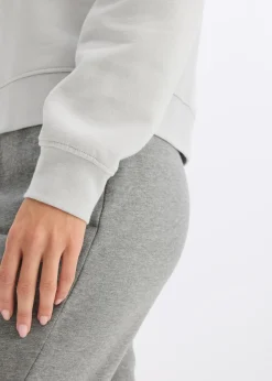 bonprix bonprix Sudadera de algodón orgánico puro Gris acero Discount