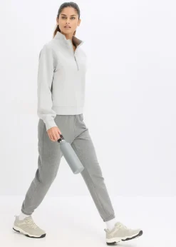 bonprix bonprix Sudadera de algodón orgánico puro Gris acero Discount