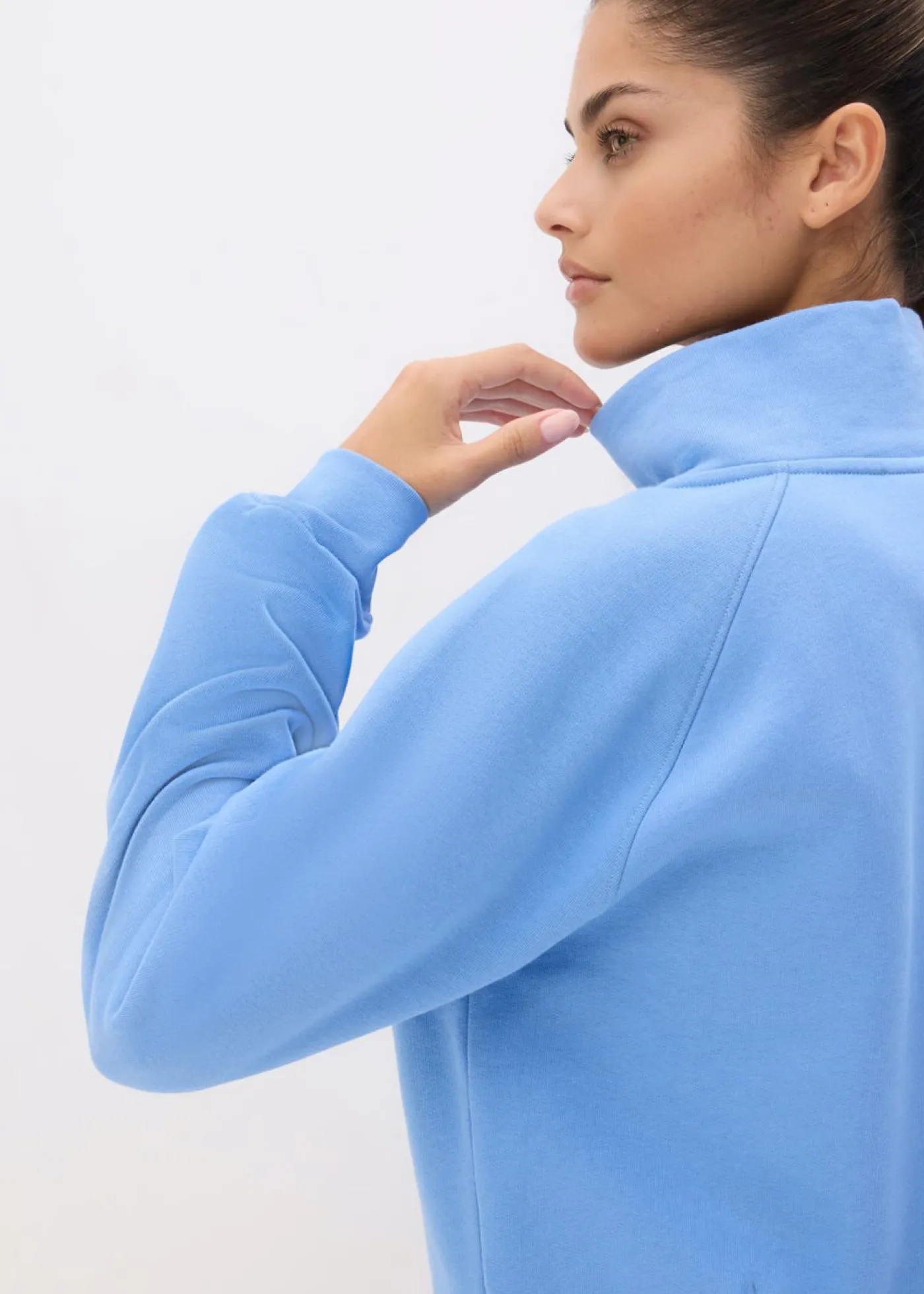bonprix bonprix Sudadera de algodón orgánico puro azul provenzal