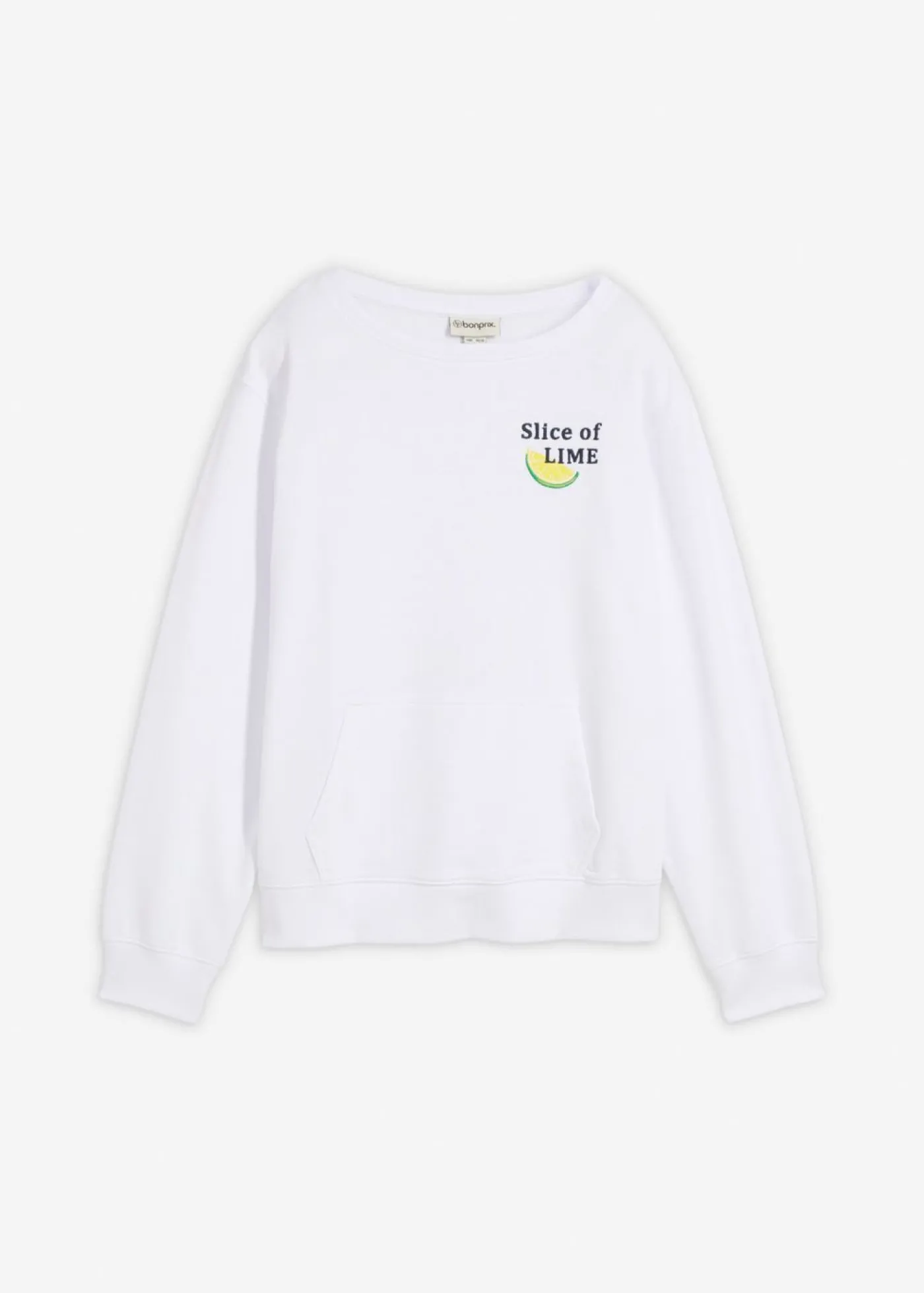 bonprix bonprix Sudadera de algodón puro Blanco Best
