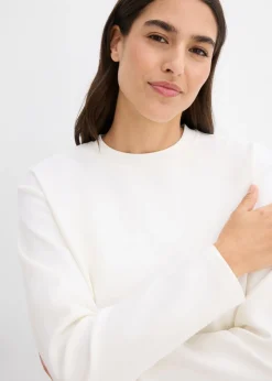 bonprix bonprix Sudadera de algodón puro blanco lana/azul provenzal Best