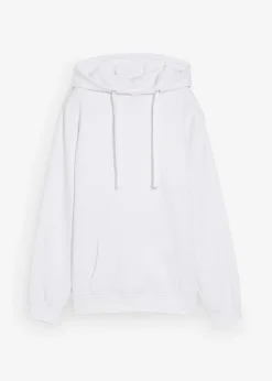 bonprix bonprix Sudadera de felpa suave Blanco Clearance