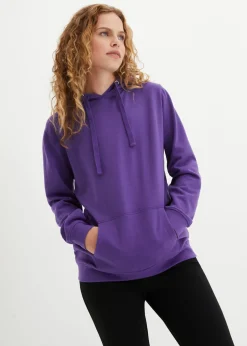 bonprix bonprix Sudadera de felpa suave Lila Discount