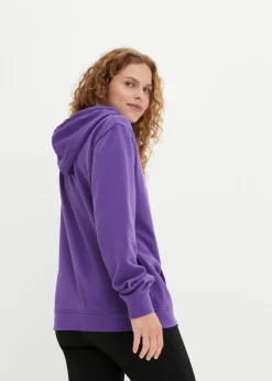 bonprix bonprix Sudadera de felpa suave Lila Discount