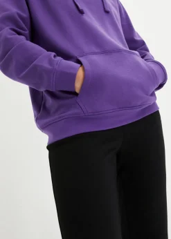 bonprix bonprix Sudadera de felpa suave Lila Discount