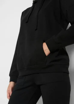 bonprix bonprix Sudadera de felpa suave Negro