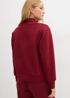 bonprix bonprix Sudadera de neopreno de mezcla de viscosa suave Rojo rubí