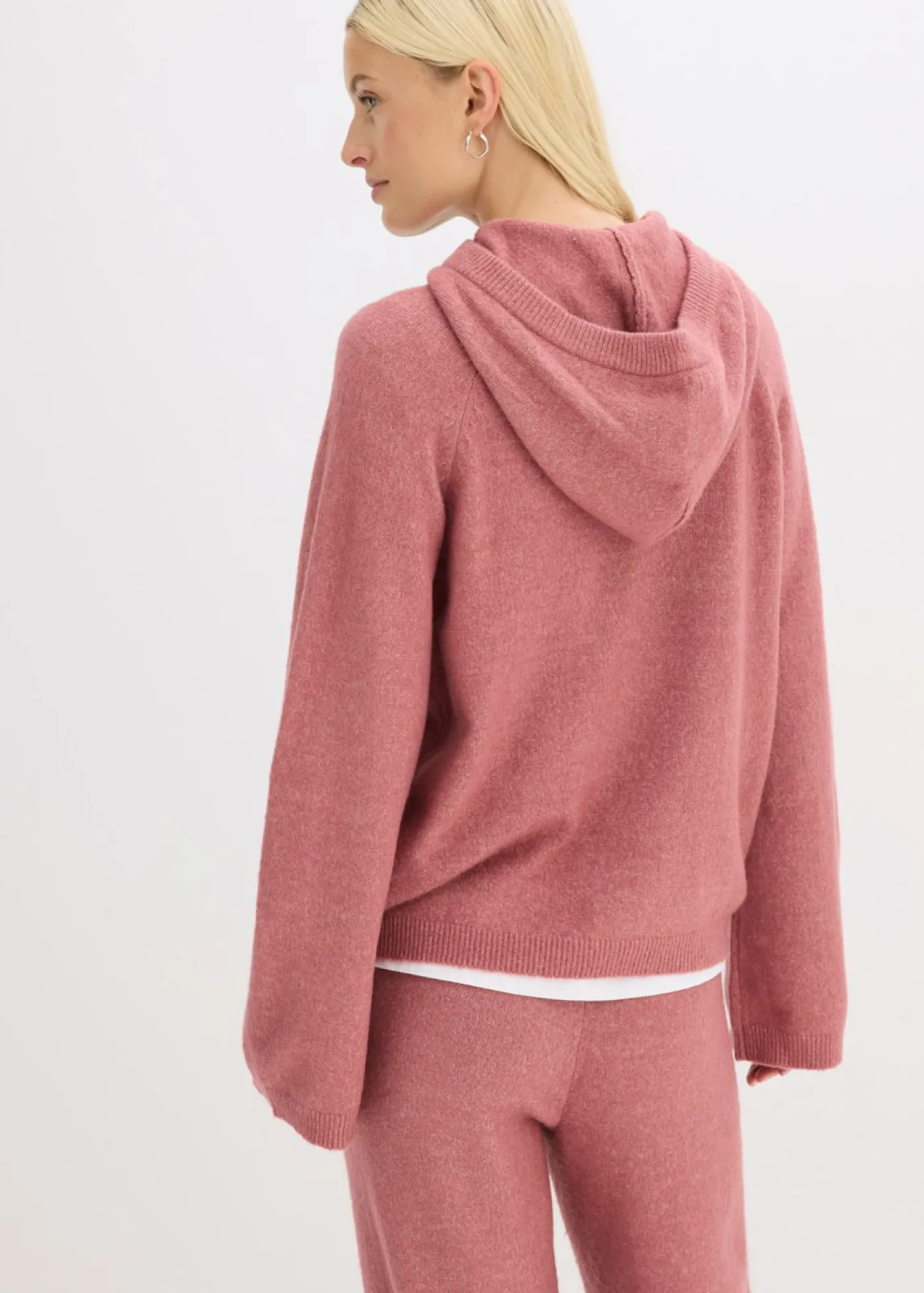 bonprix bonprix Sudadera de punto con capucha baya suave Sale