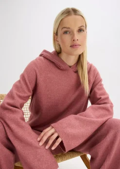 bonprix bonprix Sudadera de punto con capucha baya suave Sale