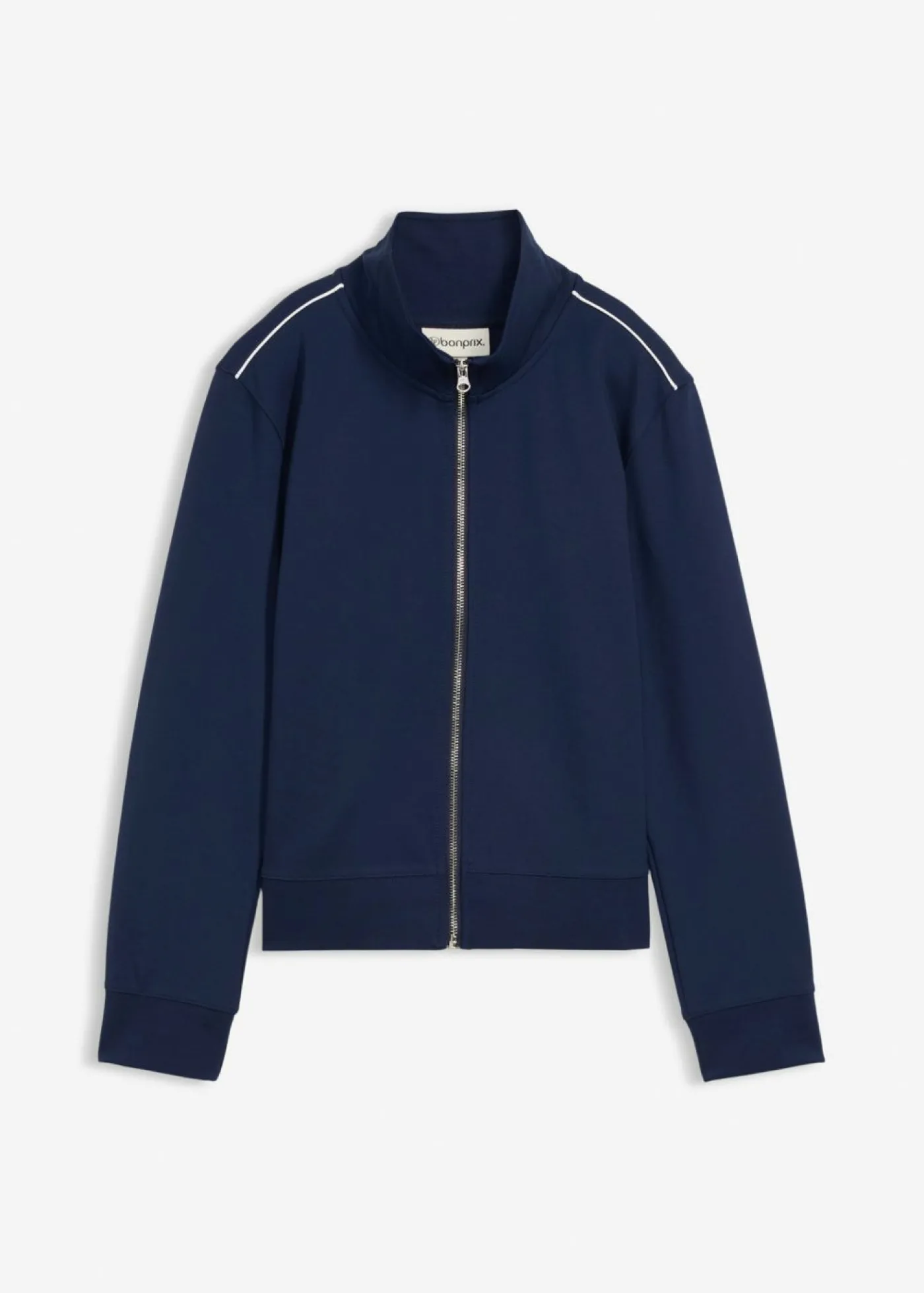 bonprix bonprix Sudadera de Punto di Roma cómoda Azul marino-blanco Online
