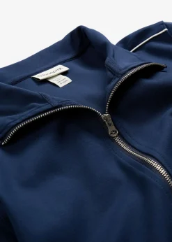 bonprix bonprix Sudadera de Punto di Roma cómoda Azul marino-blanco Online