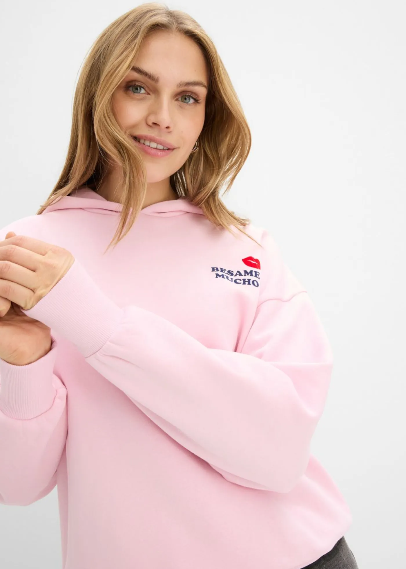 bonprix bonprix Sudadera holgada rosa cristal Sale