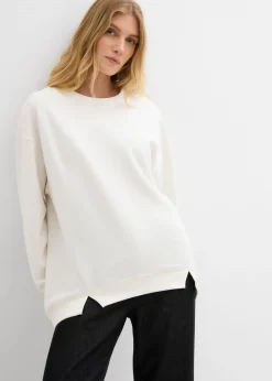 bonprix bonprix Sudadera holgada Blanco lana Outlet