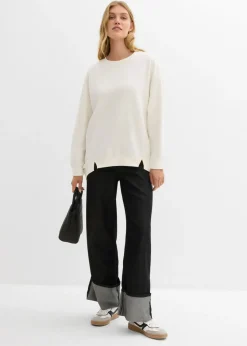 bonprix bonprix Sudadera holgada Blanco lana Outlet