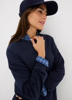 bonprix bonprix Sudadera holgada Azul marino Sale