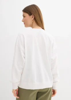 bonprix bonprix Sudadera holgada Blanco Clearance