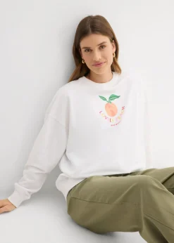 bonprix bonprix Sudadera holgada Blanco Clearance