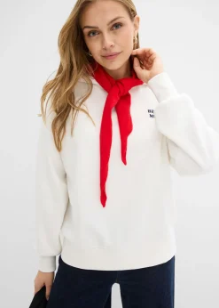 bonprix bonprix Sudadera holgada Blanco lana Sale