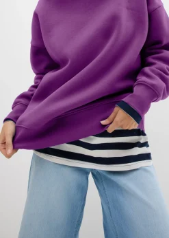 bonprix bonprix Sudadera holgada Morado oscuro Outlet