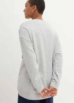 bonprix bonprix Sudadera holgada Gris claro jaspeado Outlet
