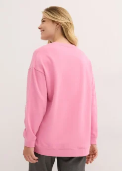 bonprix bonprix Sudadera holgada Rosa fucsia Online