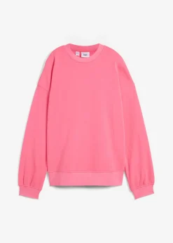 bonprix bonprix Sudadera holgada de algodón puro Rosa Sale