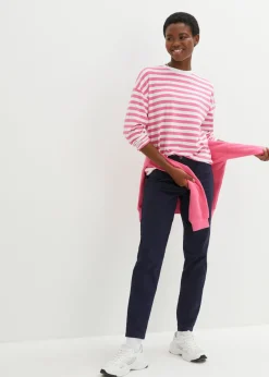 bonprix bonprix Sudadera holgada de algodón puro Rosa Sale